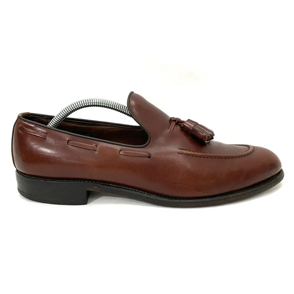 VNTG ALLEN EDMONDS SARATOGA Dress Tasseled Loafers, 95710, Cognac U.S. 10B COMB.